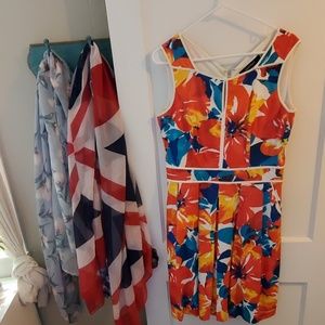 Colorful summer work dress